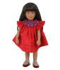 Round Smock Red Mini Dress 18-21cm/7-8" Dolls