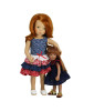 Boneka Round Smock Navy Mini Dress 18-21cm/7-8" Dolls