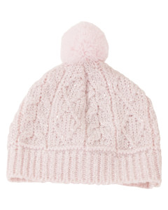 Gotz Knitted Glitter Cable Knit Bobble Hat S, M, XL