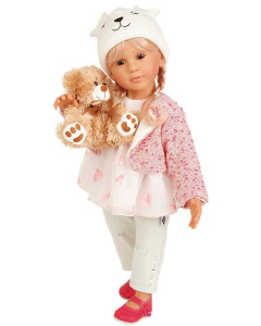 Schildkrot Isi Legler Blonde Doll With Teddy 50cm 