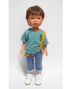 Vestida de Azul Carlota's Friends Boy Doll Albert doll in Jeans & Striped Top 28cm 