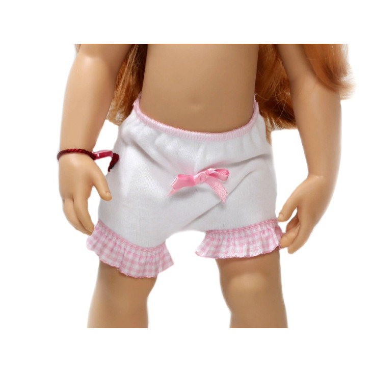 Knickers - WE LOVE Pink & White Gingham Cotton Knickers (Slim)