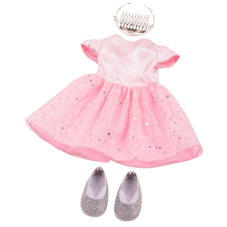 Gotz Pink Princess Dress & Silver Shoes
