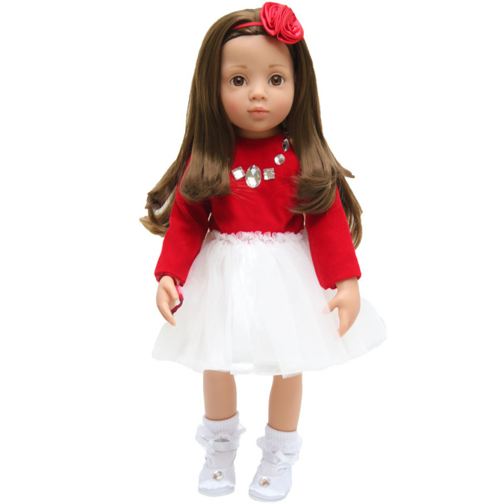 Laura's Gem Studded Red Party Dress & Hairband