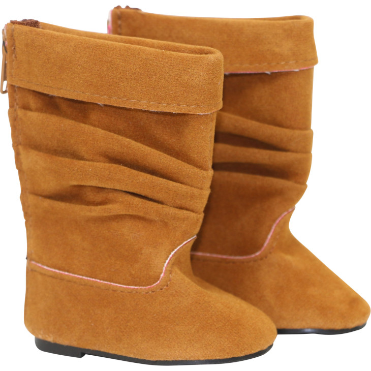 Slouchy tan doll boots