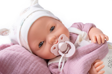 Antonio Juan Crying Baby Girl Doll With Closing Eyes, 37cm alternate image