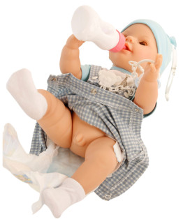 Schildkrot Drink and Wet Anatomically Correct Baby Doll Finn In Dungarees, 40cm alternate image