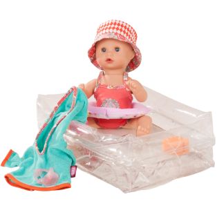 Gotz Little Sleepy Aquini Doll Vintage Bath Baby Set, Closing Eyes, S alternate image