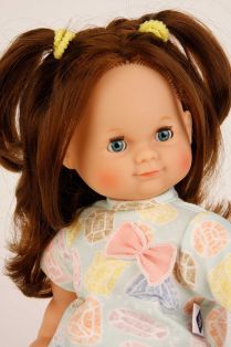 Schildkrot Schlummerle Bows With Brown Hair Baby Doll 32cm  alternate image