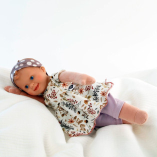 Schildkrot Lockchen Fabric and Vinyl Baby Doll Autumn Leaf Blue Eyes 30cm alternate image