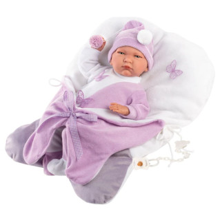Llorens Realistic Newborn Spanish Crying Baby Doll Lalo With Butterfly Sack, 42cm alternate image