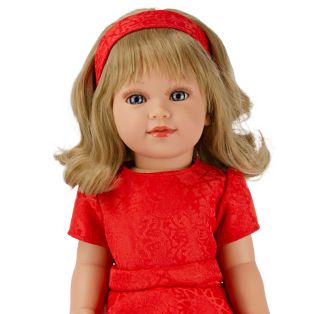 Vestida de Azul Coral Blonde Doll in Red Dress, 45cm alternate image