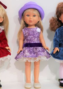 Vestida de Azul Paulina 33cm Blonde Doll In Purple alternate image