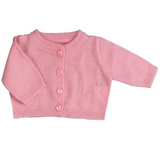 Sophia's Fine Gauge Pink Knit Sweater Cardigan 45-50cm alternate image